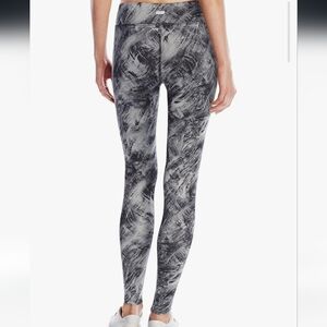 Spalding Fleece-Lined Chalkboard Printed Full-Length Athletic Leggings Sz M